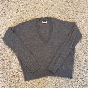 Zadig & Voltaire Moreno wool Gray V-Neck Sweater